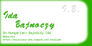 ida bajnoczy business card